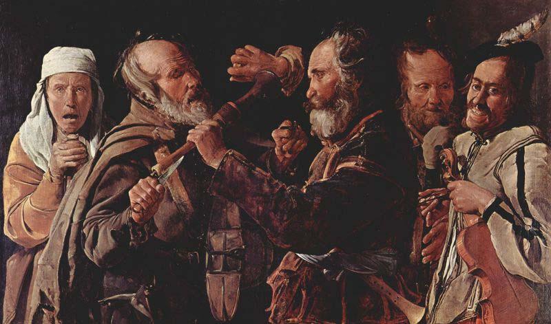 Georges de La Tour Brawl, Getty Museum Germany oil painting art